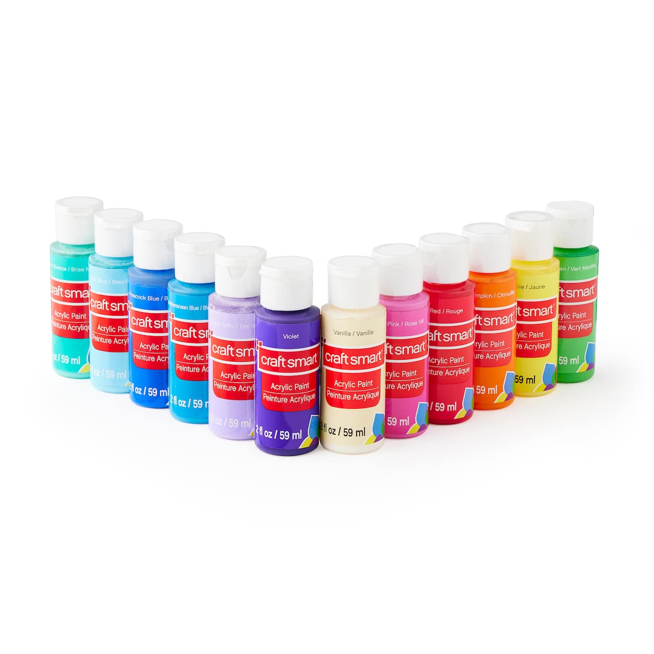 12 Colour Bright Acrylic Paint Value Pack by Craft Smart®